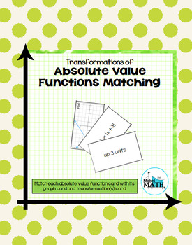 Preview of Transformations of Absolute Value Functions Matching