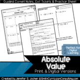 Absolute Value Guided Cornell Notes - Perfect for AVID