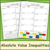 Absolute Value Inequalities Color Mosaic