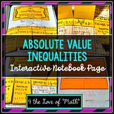 Absolute Value Inequalities: Foldable Page