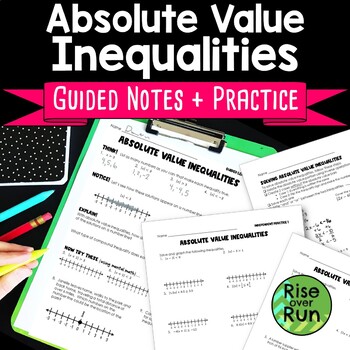 Preview of Absolute Value Inequalities Guided Notes and Practice