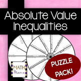 Absolute Value Inequalities Puzzle Pack!