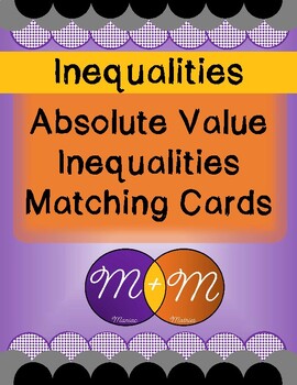 Preview of Absolute Value Inequality Matching Cards