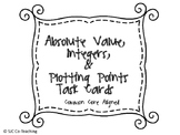 Absolute Value, Integers, and Plotting Points Practice Task Cards