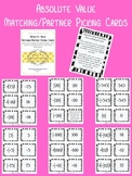 Absolute Value Matching/Partner Picking Cards {Set of 35}