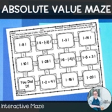 Absolute Value Maze TEKS 6.2d CCSS 6.NS.7 - Math Game - Ma