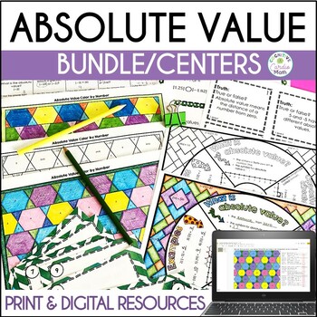 Preview of Absolute Value Activities | Math Centers