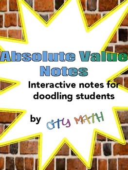 Preview of Absolute Value Notes