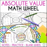 Absolute Value Doodle Math Wheel Guided Notes and Practice