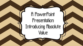 Preview of Absolute Value PowerPoint Lesson 6th, 7th, 8th Grade