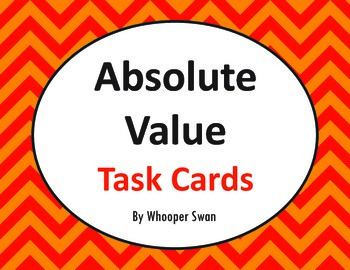 Preview of Absolute Value Task Cards