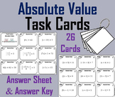 Solving Absolute Value Task Cards Activity
