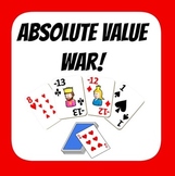 Absolute Value War - Printable Integer Cards!  Compare abs