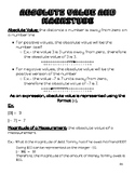 Absolute Value and Magnitude Anchor Chart
