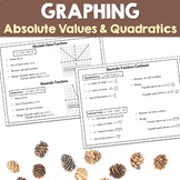 Absolute Value and Quadratic Functions Graphs Practice Gra