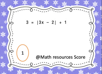 Preview of Absolute Value equation Task Card
