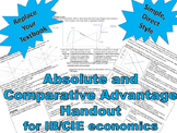 Absolute and Comparative Advantage - IB/CIE economics handout