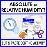 Absolute or Relative Humidity | Cut and Paste Sorting Activity