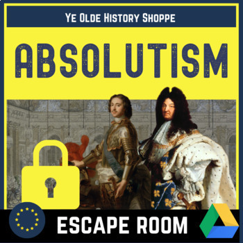 Preview of Absolutism - Digital Escape Room - AP Euro & World History - Absolute Monarchy