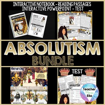 Preview of Absolutism & Divine Right BUNDLE | - Interactive Notebook, PPT, Reading & Test