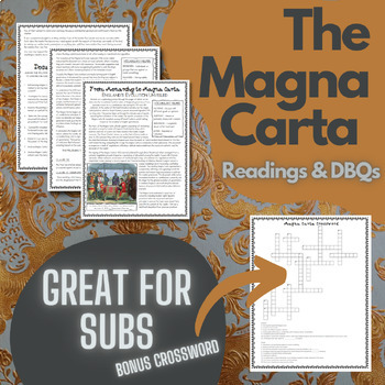 Preview of Constitutional Monarchy & Magna Carta Reading and Questions-  Great for Sub!