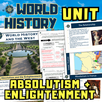 Preview of World History Unit- Absolutism, Enlightenment, Louis XIV, Locke, France, Europe