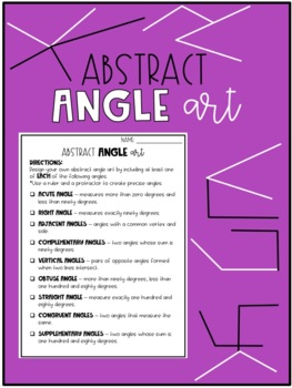 Preview of Abstract Angle Art FREEBIE
