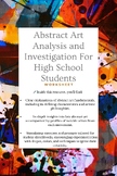 Abstract Art Investigation and Analysis Guiding Worksheet