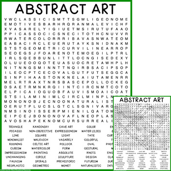 Preview of Abstract Art Word Search