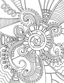 Abstract Coloring Book by Doodle Art Alley | Teachers Pay Teachers