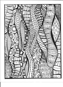 abstract art coloring page