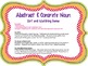 Abstract & Concrete Noun Activity Pack by Cassie Carr | TpT