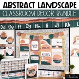 Boho Neutral Landscape Classroom Decor Bundle | Editable C