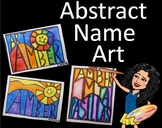 Abstract Name Art lesson, slideshow & VIDEO demo, BACK TO SCHOOL