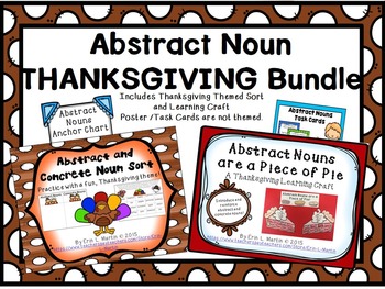 Preview of Abstract Noun Thanksgiving Bundle