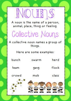 abstract nouns collective nouns common nouns proper nouns posters