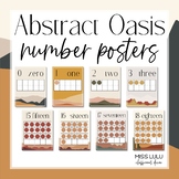 Abstract Oasis Classroom Decor Number Posters