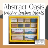 Abstract Oasis Classroom Decor Teacher Toolbox Labels {Editable}