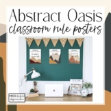 Abstract Oasis Classroom Rules {Editable Posters}