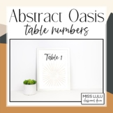 Abstract Oasis Table Numbers Classroom Decor