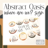 Abstract Oasis Where Are We? Door Sign