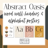 Abstract Oasis Word Wall Headers & Alphabet Posters
