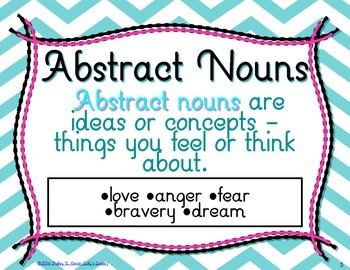 grade chart sheet Task Lolly's Abstract by Nouns Cards Concrete and L.3.1c