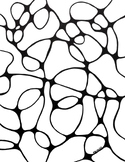 Abstract neuro art coloring sheet