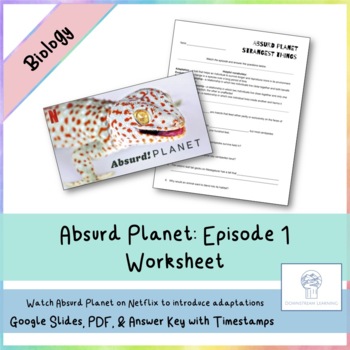 Preview of Absurd Planet (Netflix): Episode 1 Adaptations - Worksheet & Answer Key