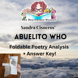 Abuelito Who by Sandra Cisneros Foldable Poetry Analysis A