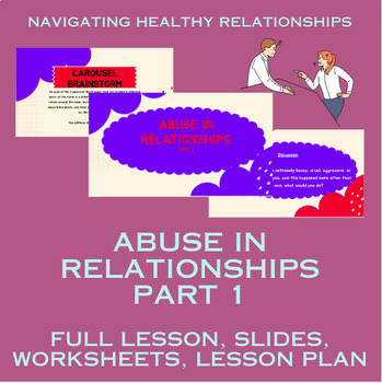 Preview of Abuse in Relationships (Healthy Relationships Lesson 13) *DOCS