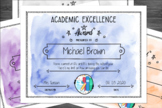 Academic Award Certificate Template for Kids - Digital Download