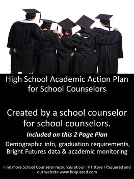 Preview of Academic High School  & Bright Futures Action Plan for Counselors-2 Pages