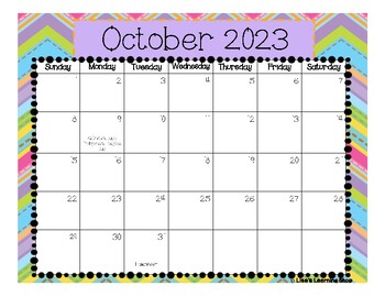 Academic Calendar 2017-2018 by Lisa's Learning Shop | TpT